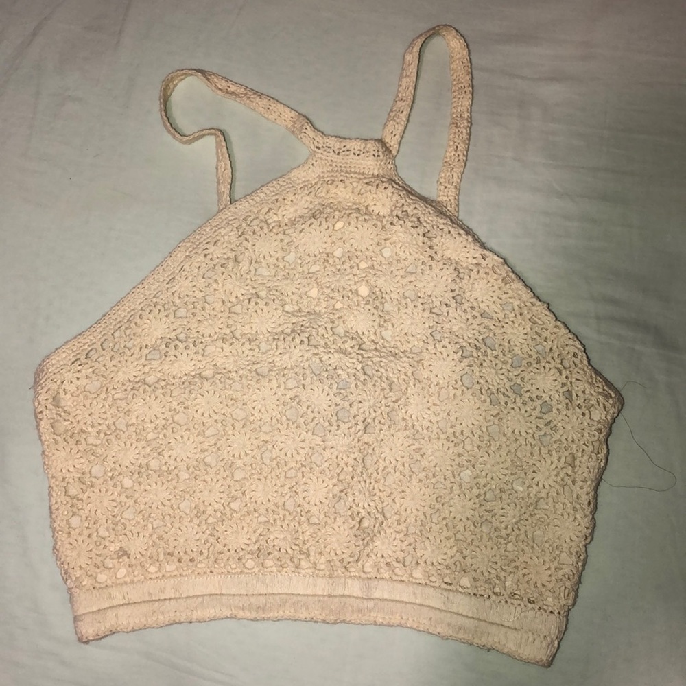 Cream Colored Crop Top - Forever 21